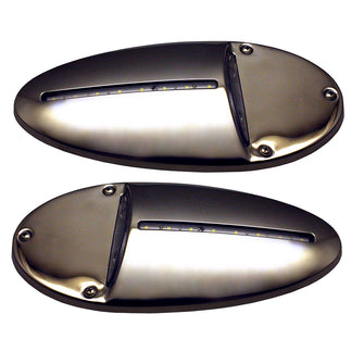 Innovative Lighting LED Docking Light- Mirrored Stainless Steel - Pair | 585-0220-7