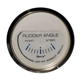 Faria Chesapeake White SS 2" Rudder Angle Indicator Gauge | 13822