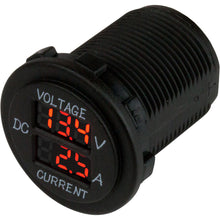 Sea-Dog Round Voltage &amp; Amp Meter - 6V-30V &amp; 0 Amp - 10 Amp Meter | 421625-1