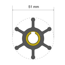 Albin Pump Premium Impeller Kit - 51 x 12.7 x 22mm - 6 Blade - Key Insert | 06-01-007