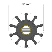 Albin Pump Premium Impeller Kit - 51 x 12.7 x 22mm - 10 Blade - Pin Insert | 06-01-011