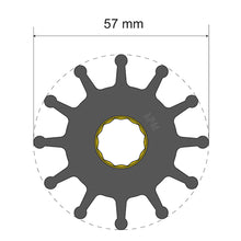 Albin Pump Premium Impeller Kit 57 x 16 x 31.5mm - 12 Blade - Spline Insert | 06-01-012