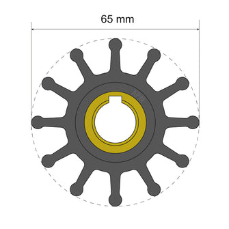 Albin Pump Premium Impeller Kit 65 x 15.8 x 41.5mm - 12 Blade - Key Insert | 06-01-018