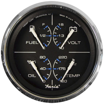 Faria Chesapeake Black 4" Multifunction Gauge | 33751