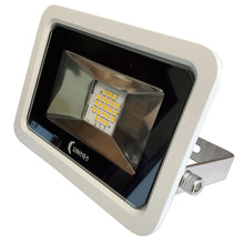 Lunasea 10W Slimline LED Floodlight, 120VAC Only, Cool White, 1200 Lumens, 3&#39; Cord - White Housing | LLB-366N-31-10