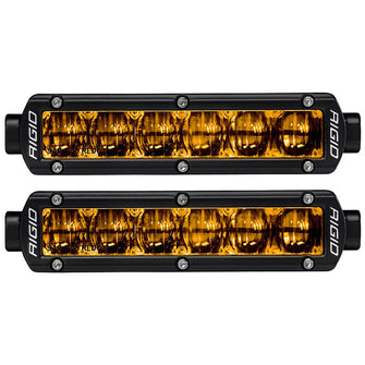 RIGID Industries 6" SR-Series SAE Compliant Fog Light - Black w/Yellow Light | 906704