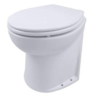 Jabsco Deluxe Flush Electric Raw Water Toilet w/Angled Back - 24V | 58220-1024