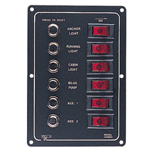 Sea-Dog Aluminum Circuit Breaker Panel - 6 Circuit | 422800-1