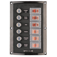 Sea-Dog Splash Guard Circuit Breaker Panel - 6 Circuit | 424806-1