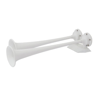 Marinco 12V White Epoxy Coated Dual Trumpet Air Horn | 10122