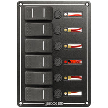 Sea-Dog Rocker Switch Panel - 6 Circuit | 425160-1