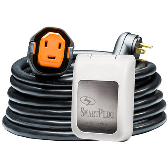 SmartPlug RV Kit 30 AMP Dual Configuration Cordset &amp; White Inlet Combo - 30&#39; | R30303BM30PW