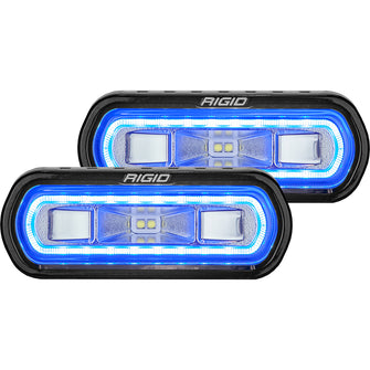 RIGID Industries SR-L Series Surface Mount Spreader Light - Black Housing - Blue Halo | 53121