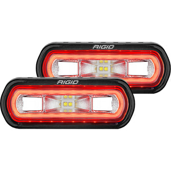 RIGID Industries SR-L Series Surface Mount Spreader Light - Black Housing - Red Halo | 53122