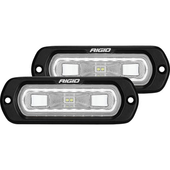 RIGID Industries SR-L Series Flush Mount Spreader Light - Black Housing - White Halo | 53220