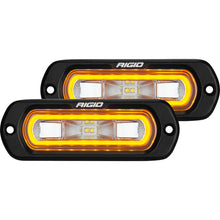 RIGID Industries SR-L Series Flush Mount Spreader Light - Black Housing - Amber Halo | 53223