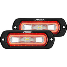 RIGID Industries SR-L Series Flush Mount Spreader Light - Black Housing - Red Halo | 53222