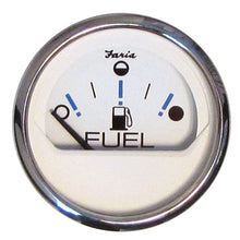 Faria Chesapeake White SS 2" Fuel Level Gauge - Metric (E-1/2-F) | 13818