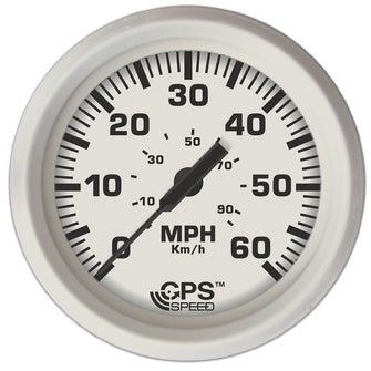 Faria Dress White 4" GPS Speedometer - 60 MPH | 33147