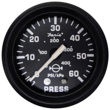 Faria Euro Black 2" Water Pressure Gauge (60 PSI) | 12875