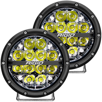 RIGID Industries 360-Series 6" LED Off-Road Fog Light Spot Beam w/White Backlight - Black Housing | 36200