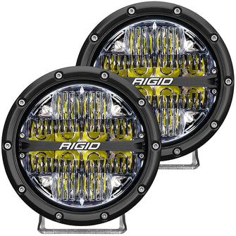 RIGID Industries 360-Series 6" LED Off-Road Fog Light Drive Beam w/White Backlight - Black Housing | 36204