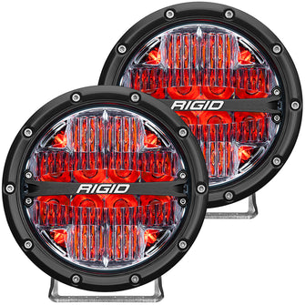 RIGID Industries 360-Series 6" LED Off-Road Fog Light Drive Beam w/Red Backlight - Black Housing | 36205