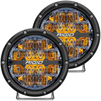 RIGID Industries 360-Series 6" LED Off-Road Fog Light Drive Beam w/Amber Backlight - Black Housing | 36206