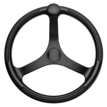 Schmitt & Ongaro Primus Wheel 13.5" Black 3/4" Tapered Shaft w/Knob Finger Grips - Black Powder Coat | 742132BFGK