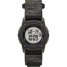 Timex Kids Digital 35mm Watch - Green Camo w/Fastwrap Strap | TW7C77500XY