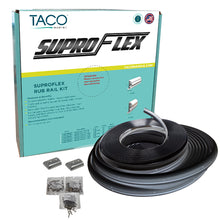 TACO SuproFlex Rub Rail Kit - Black w/Flex Chrome Insert - 1.6"H x .78"W x 60L | V11-9960BBK60-2