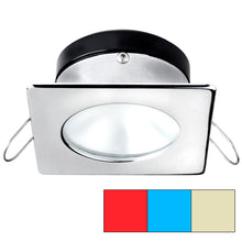 i2Systems Apeiron A1120 Spring Mount Light - Square/Round - Red, Warm White & Blue - Polished Chrome | A1120Z-12HCE