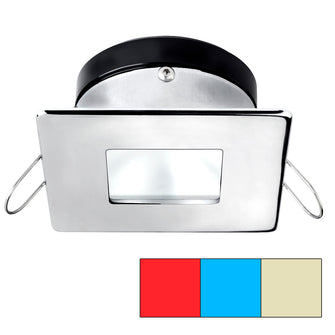 i2Systems Apeiron A1120 Spring Mount Light - Square/Square - Red, Warm White & Blue - Polished Chrome | A1120Z-14HCE