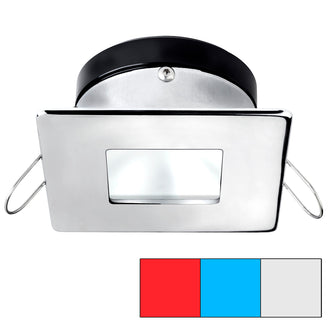 i2Systems Apeiron A1120 Spring Mount Light - Square/Square - Red, Cool White & Blue - Polished Chrome | A1120Z-14HAE