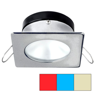 i2Systems Apeiron A1120 Spring Mount Light - Square/Round - Red, Warm White & Blue - Brushed Nickel | A1120Z-42HCE