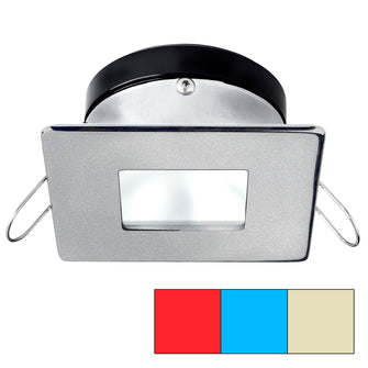 i2Systems Apeiron A1120 Spring Mount Light - Square/Square - Red, Warm White & Blue - Brushed Nickel | A1120Z-44HCE