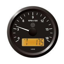 Veratron 3-3/8" (85 mm) ViewLine Tachometer - 0 to 6000 RPM - 8 to 32V - Black Dial & Triangle Bezel | A2C59512350