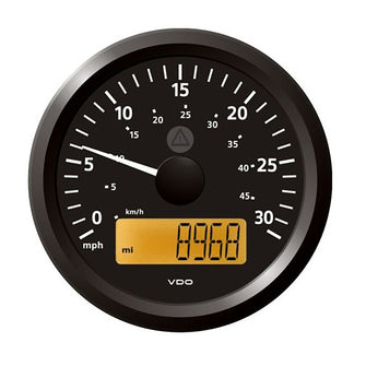 Veratron 3-3/8" (85 mm) ViewLine Speedometer - 0 to 30 MPH - 12/24V - Black Dial & Triangular Bezel | A2C59512372