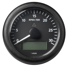 Veratron 3-3/8" (85MM) ViewLine Tachometer w/Multi-Function Display - 0 to 3000 RPM - Black Dial & Bezel | A2C59512390