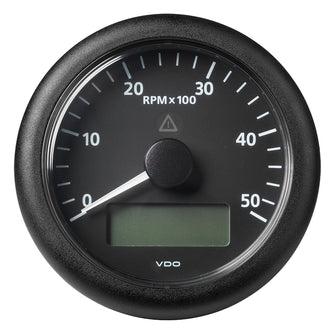 Veratron 3-3/8" (85MM) ViewLine Tachometer w/Multi-Function Display - 0 to 5000 RPM - Black Dial & Bezel | A2C59512392