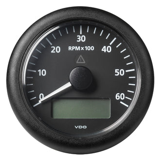 Veratron 3-3/8" (85MM) ViewLine Tachometer w/Multi-Function Display - 0 to 6000 RPM - Black Dial & Bezel | A2C59512393