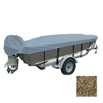 Carver Performance Poly-Guard Wide Series Styled-to-Fit Boat Cover f/13.5 V-Hull Fishing Boats - Shadow Grass | 71113C-SG