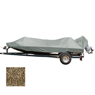 Carver Performance Poly-Guard Styled-to-Fit Boat Cover f/15.5 Jon Style Bass Boats - Shadow Grass | 77815C-SG