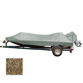 Carver Performance Poly-Guard Styled-to-Fit Boat Cover f/18.5 Jon Style Bass Boats - Shadow Grass | 77818C-SG