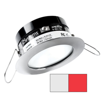 i2Systems Apeiron A503 3W Spring Mount Light - Cool White & Red - Polished Chrome Finish | A503-11AAG-H