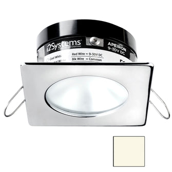 i2Systems Apeiron A503 3W Spring Mount Light - Square/Round - Neutral White - Polished Chrome Finish | A503-12BBD