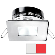 i2Systems Apeiron A503 3W Spring Mount Light - Square/Square - Cool White & Red - Polished Chrome Finish | A503-14AAG-H