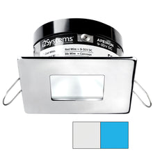 i2Systems Apeiron A503 3W Spring Mount Light - Square/Square - Cool White & Blue - Polished Chrome Finish | A503-14AAG-E