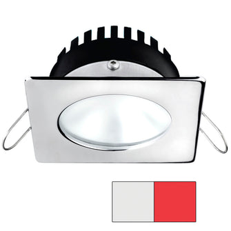 i2Systems Apeiron A506 6W Spring Mount Light - Square/Round - Cool White & Red - Polished Chrome Finish | A506-12AAG-H