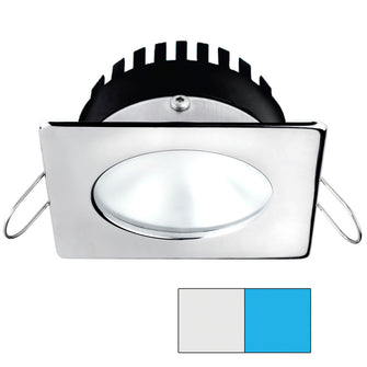 i2Systems Apeiron A506 6W Spring Mount Light - Square/Round - Cool White & Blue - Polished Chrome Finish | A506-12AAG-E